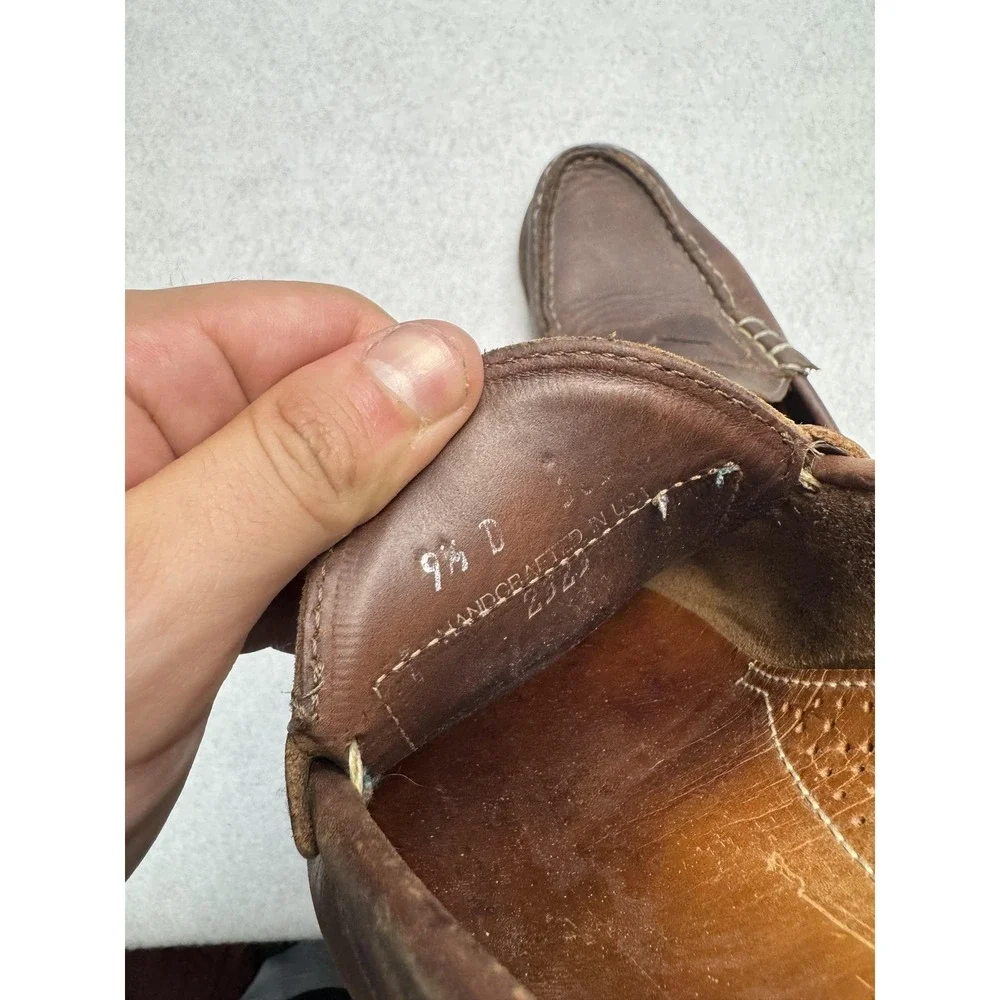 Oak Street Bootmakers Shoes Mens Size 9.5 D Brown Leather Moc Toe Dress Casual - Picture 9 of 11